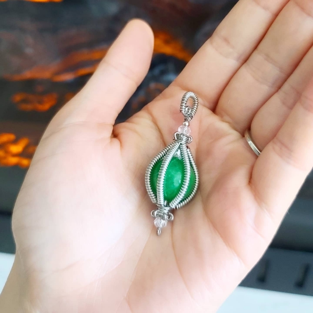 Green Chalcedony Pendant